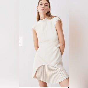 LIKE NEW Karen Millen Cream Military Tailored Mini Dress US sz 8